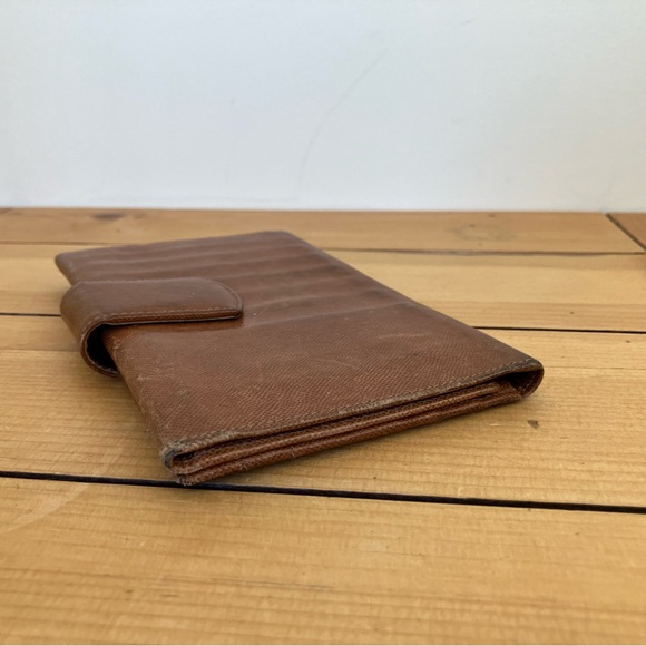 Birks Genuine Kid Leather Wallet Tan Tri-Fold Organizer Clutch Multi-Pocket - Picture 4 of 10